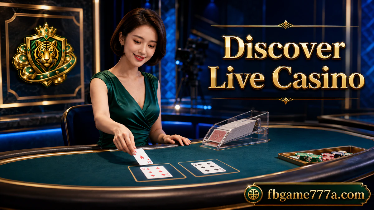 FB777 online casino roulette wheel with an ivory ball circling antique-gold pockets under dark emerald light